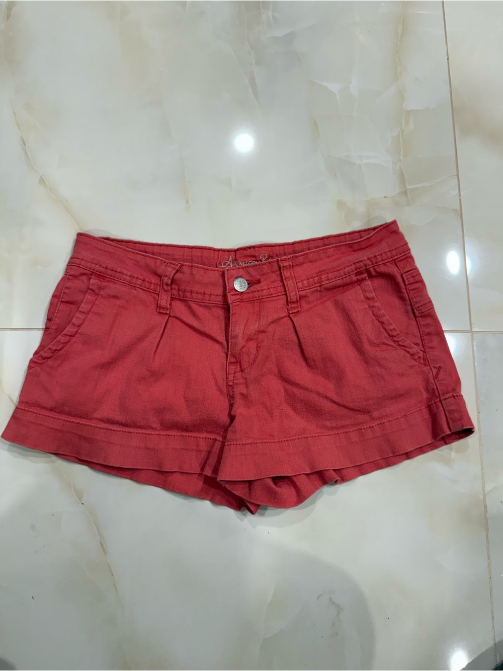 American Rag High-Waist Red Cotton Shorts